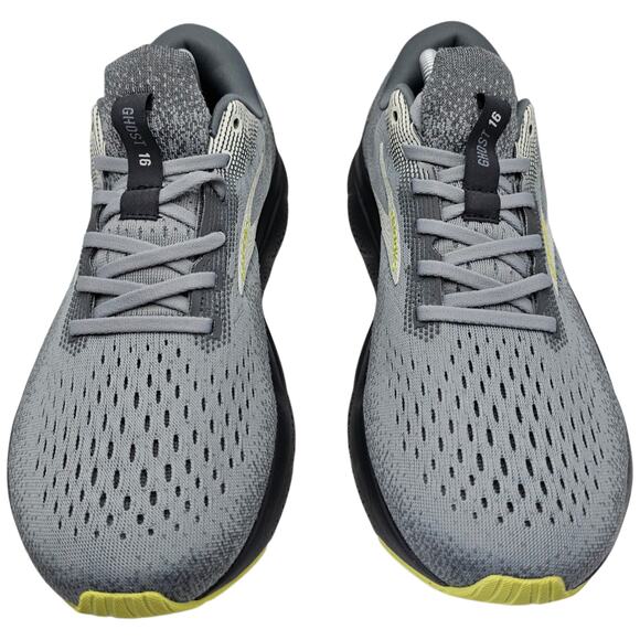 Brooks Ghost 16 Grey Primer Lime Mens 9.5 Extra Wide 4E Running Shoes Sneakers main image 5